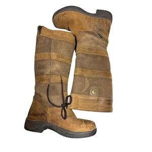 Dublin River Riding Boots Women Size 6.5 US Leather Brown Waterproof Reg Calf